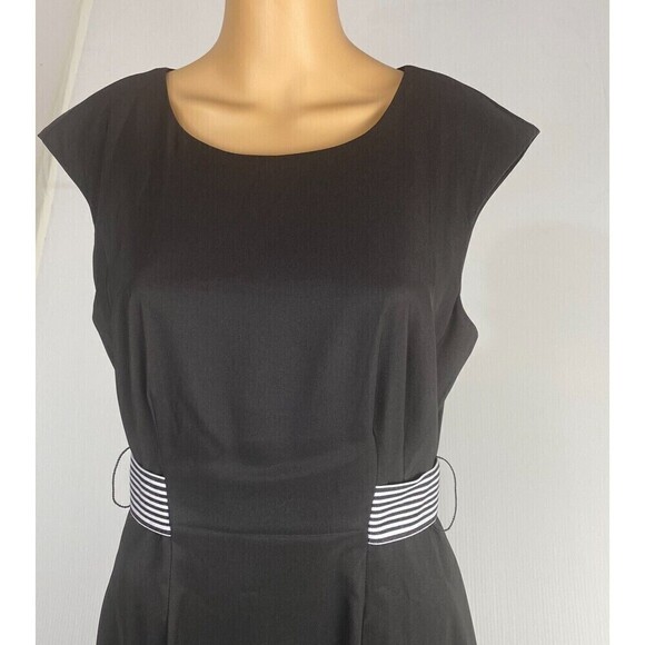 Connected Apparel Women's Black Mini Dress Sleeveless Zipper Size 10 Petite - Picture 4 of 13